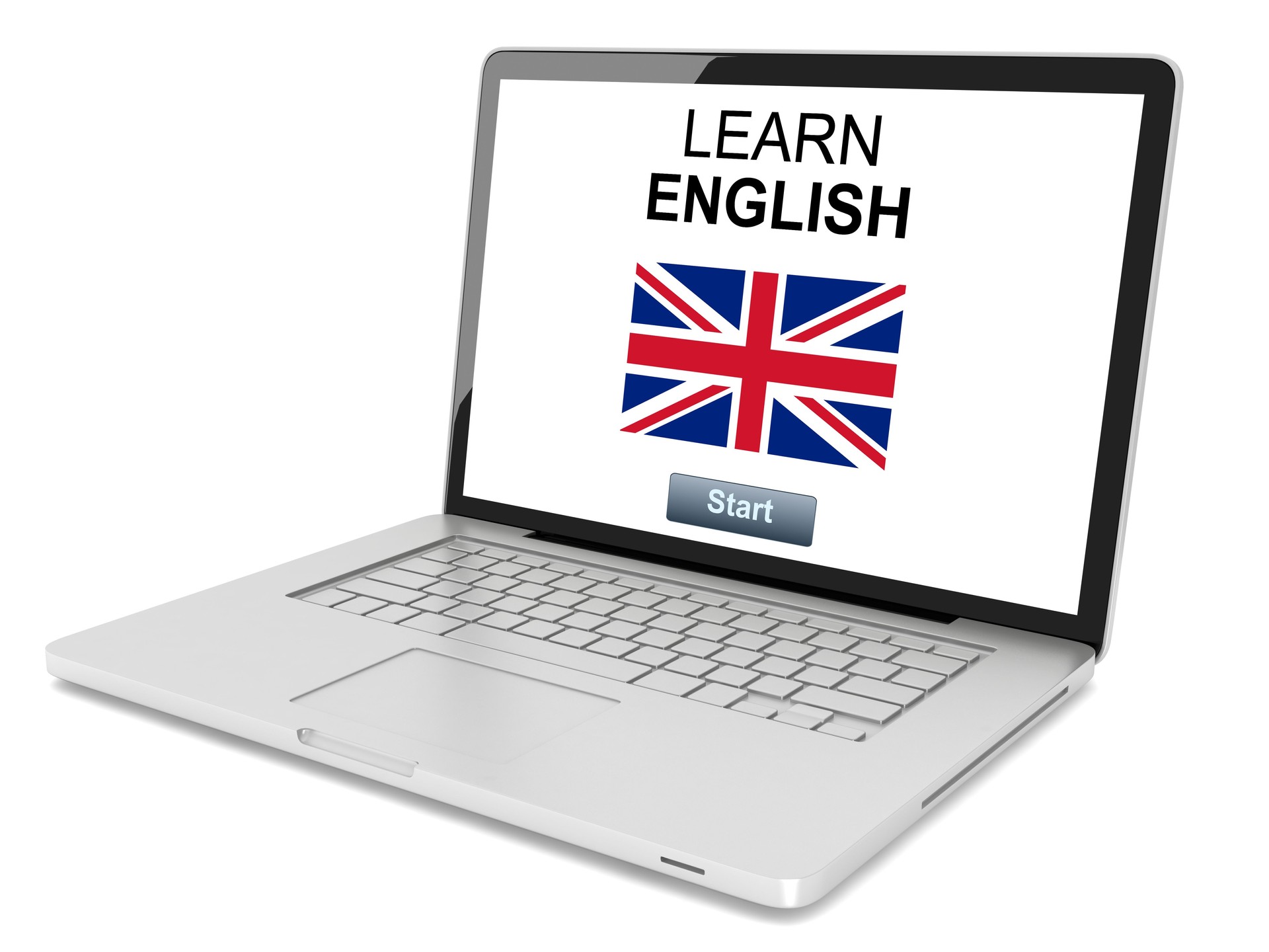Aprender inglés idioma en línea e-learning ordenador portátil